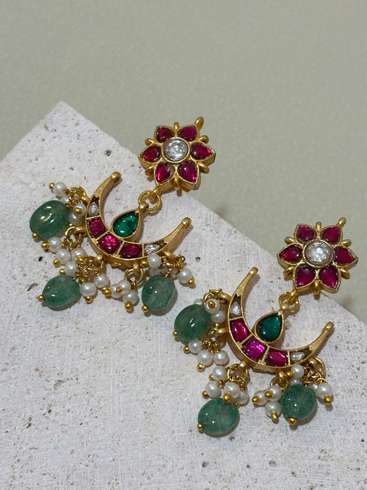 Jadau Kundan Floral Earrings