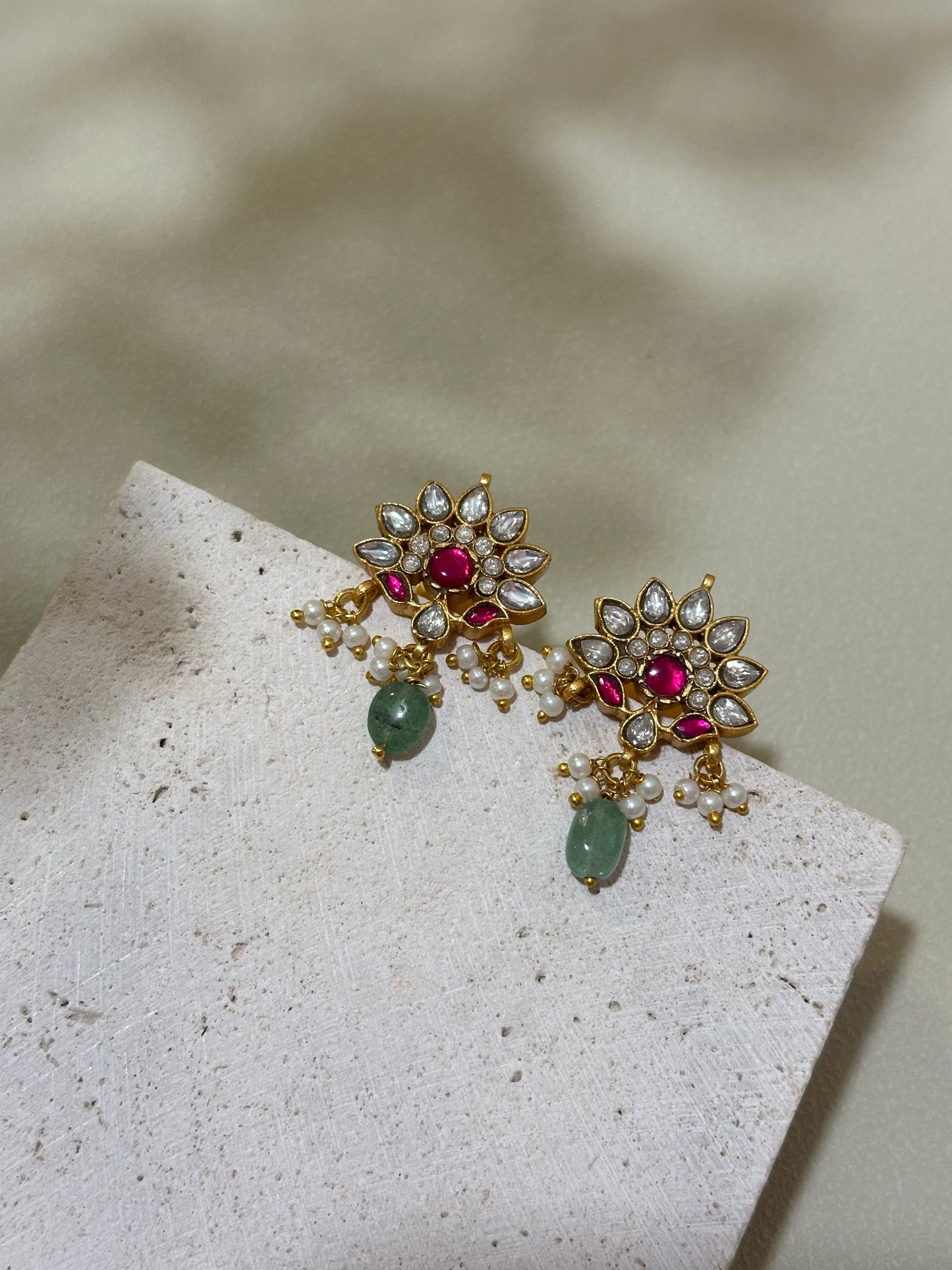 Jadau Kundan Floral Studs