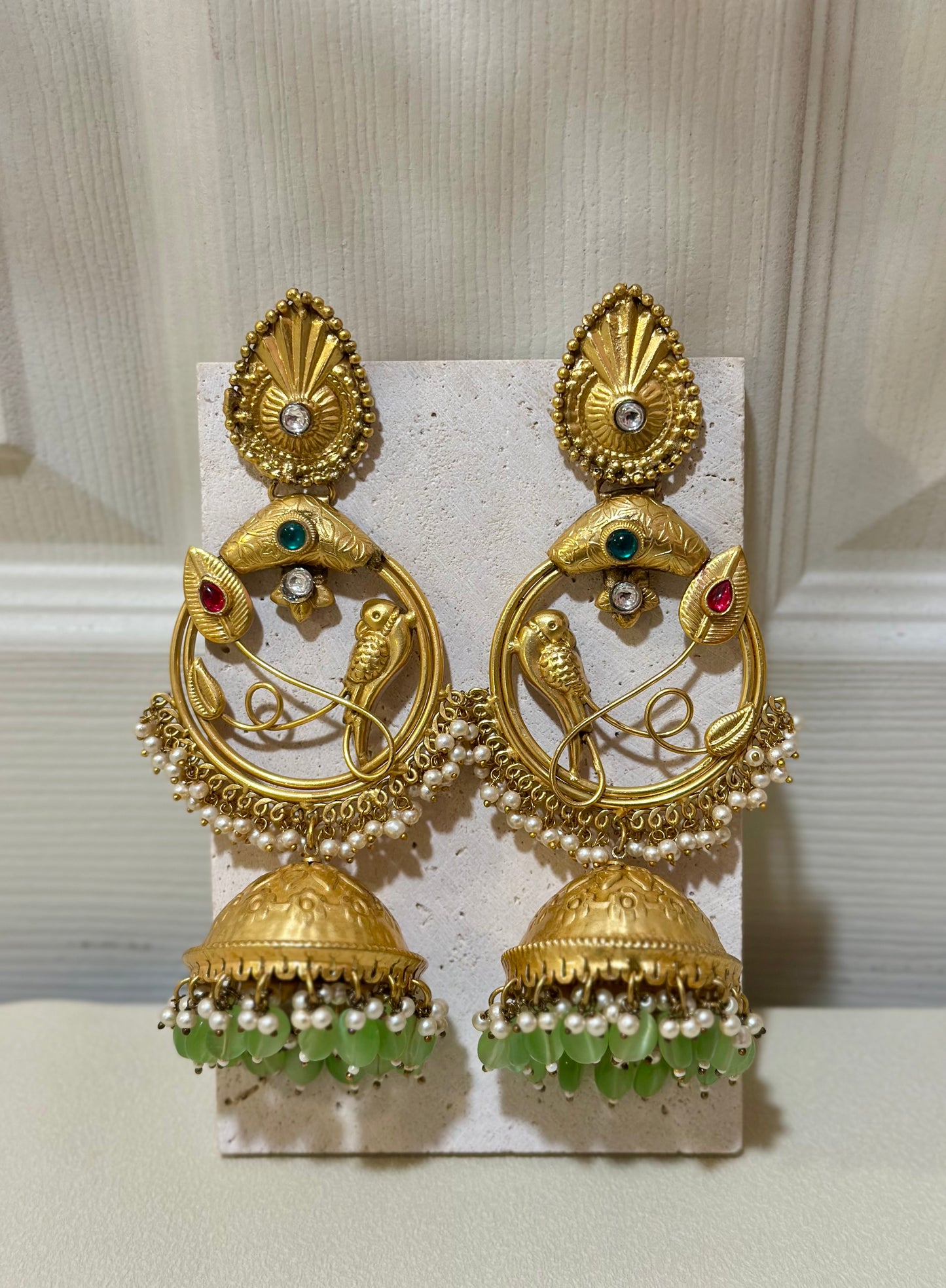 Bird Motifs Jhumka