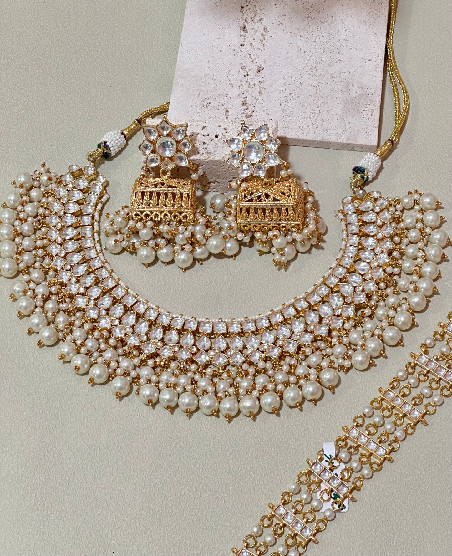 Pachi Kundan Bridal Necklace Set