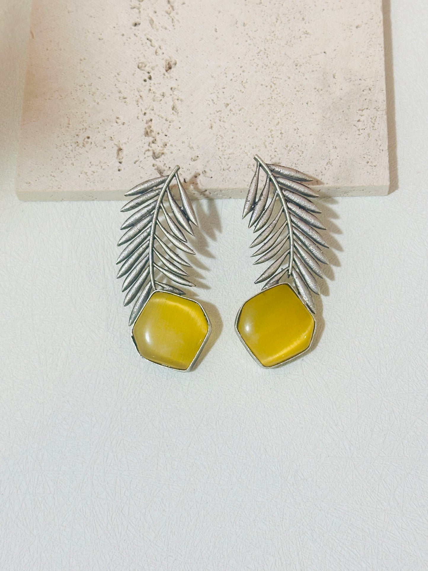 Silver Plated Leaf Earrings