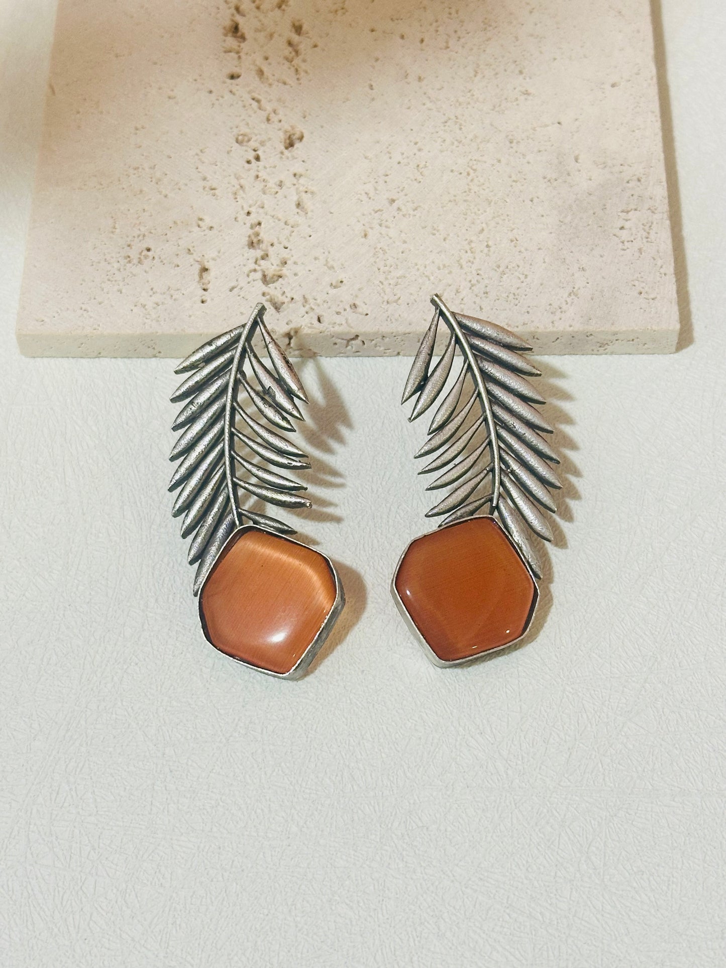 Silver Plated Leaf Earrings