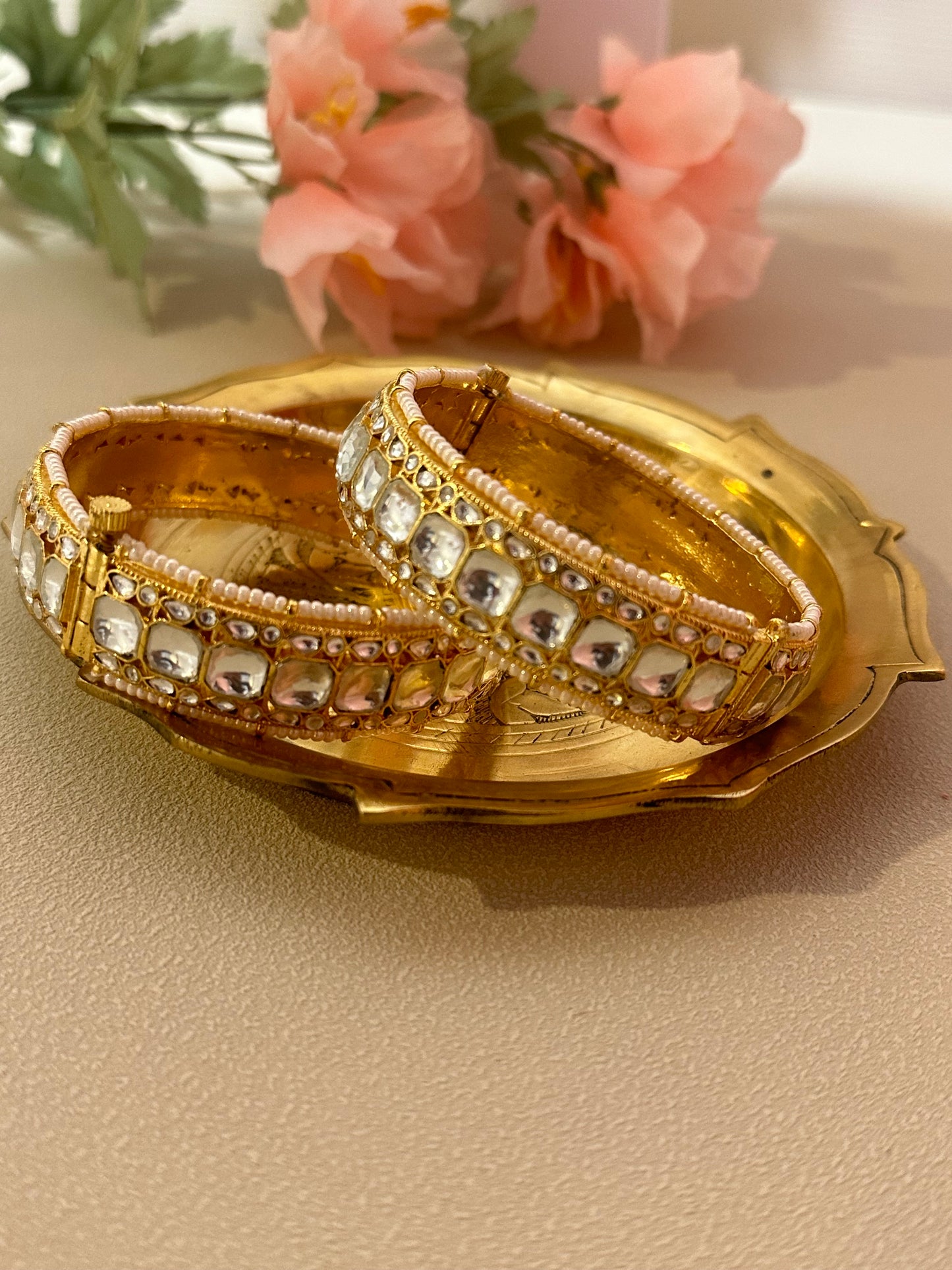 Pachi Kundan Bridal Bangles