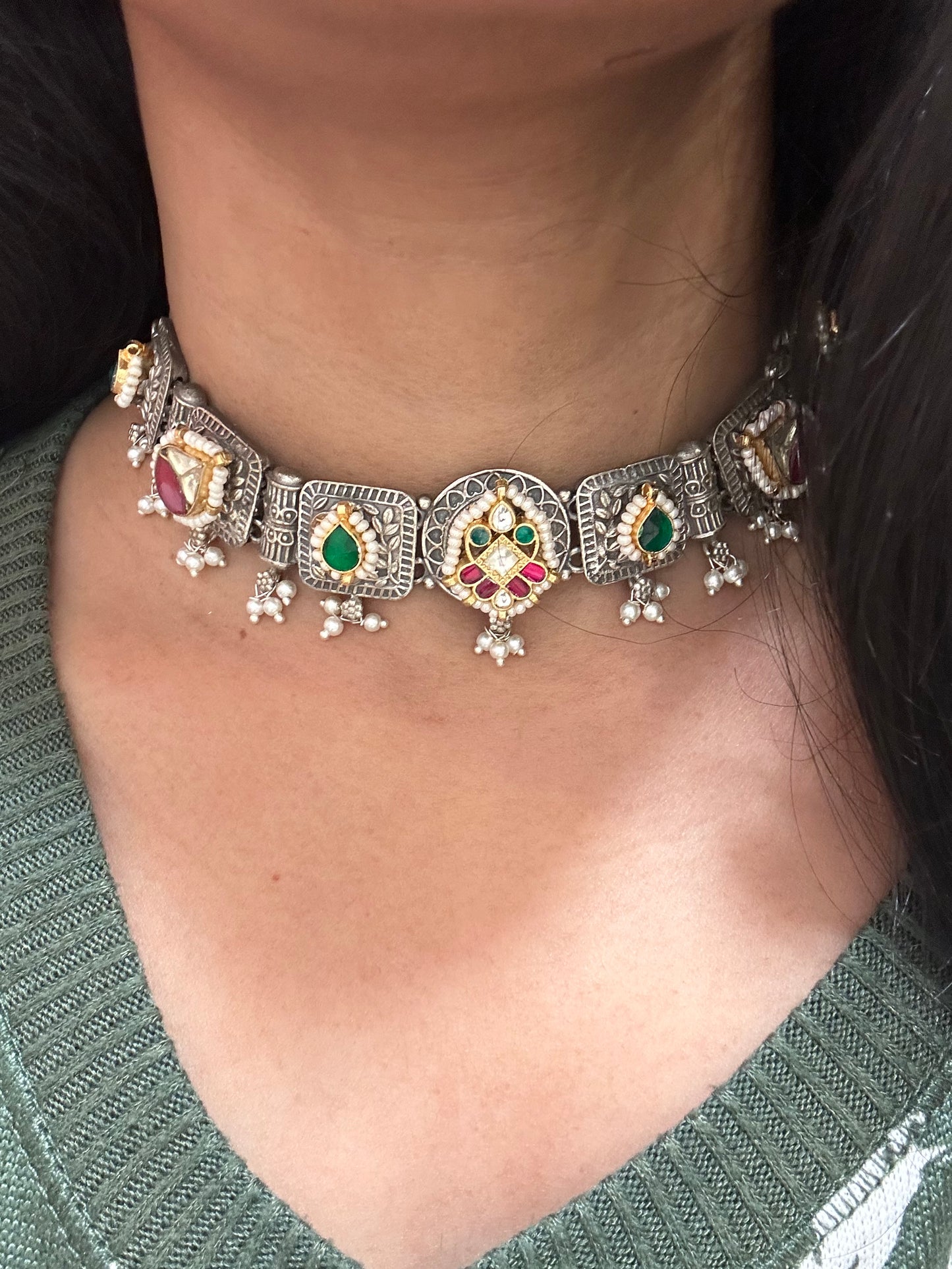 Jadau Kundan Tribal Necklace