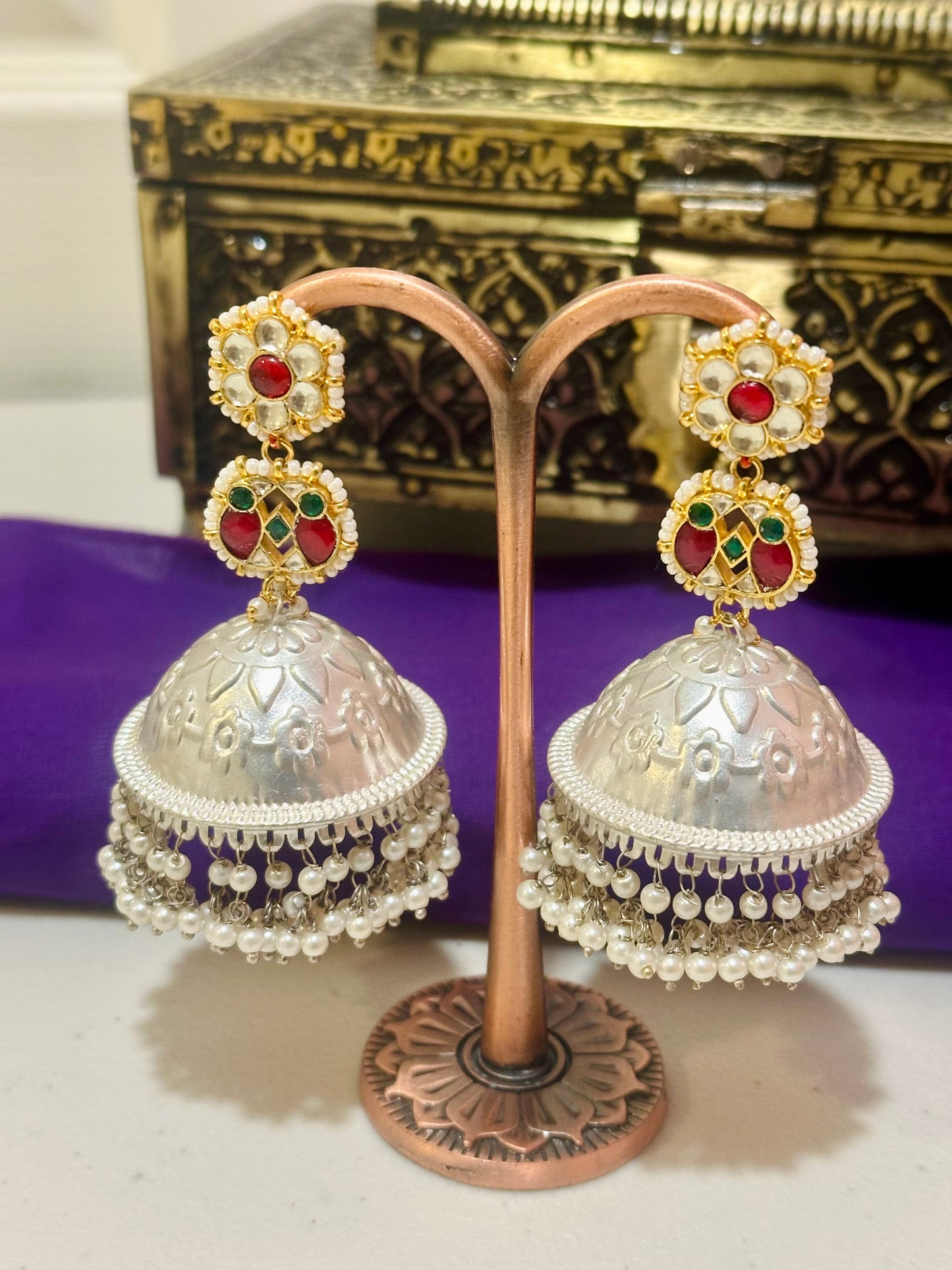 Jadau Kindan Fusion Jhumka