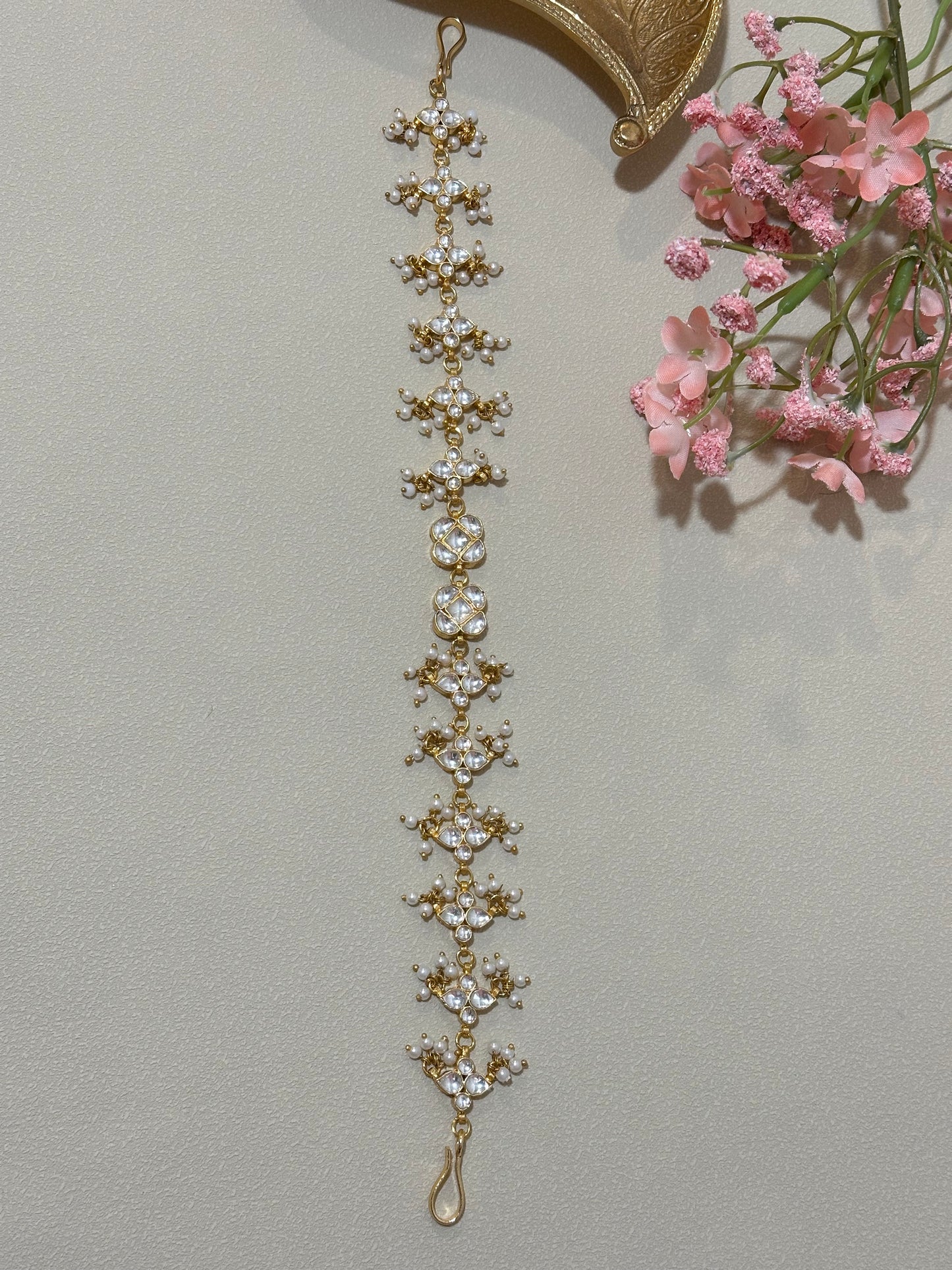 Simple Pachi Kundan Headband/sheeshphool