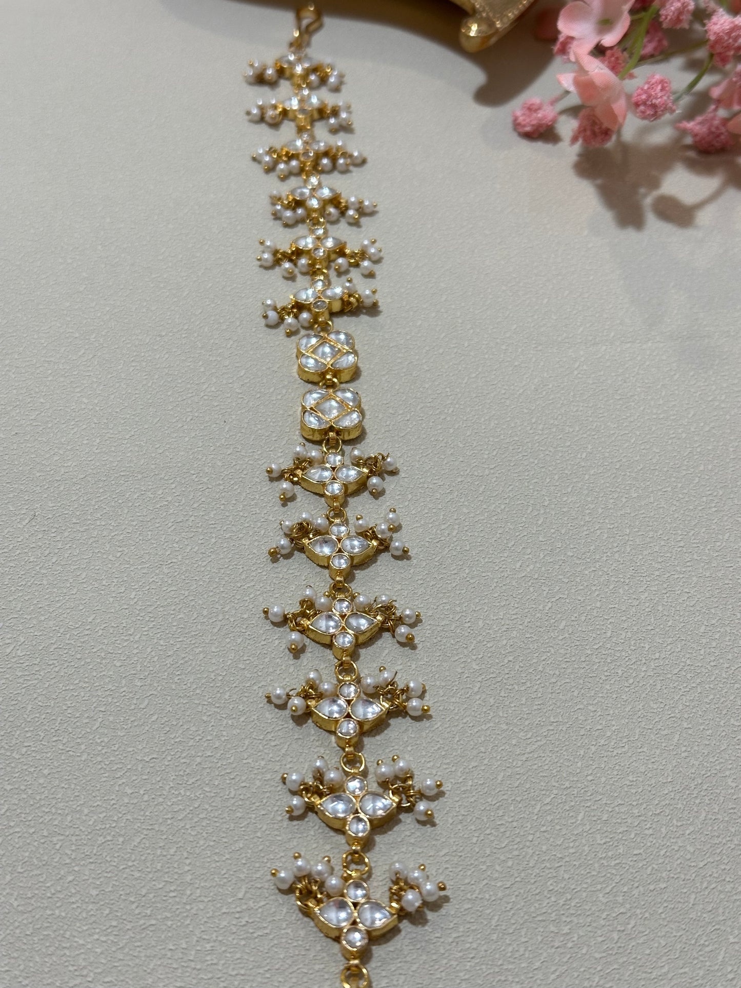 Simple Pachi Kundan Headband/sheeshphool